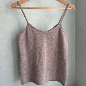 WHITE + WARREN 100% Cashmere Camisole Tank Top Sand Beige XS